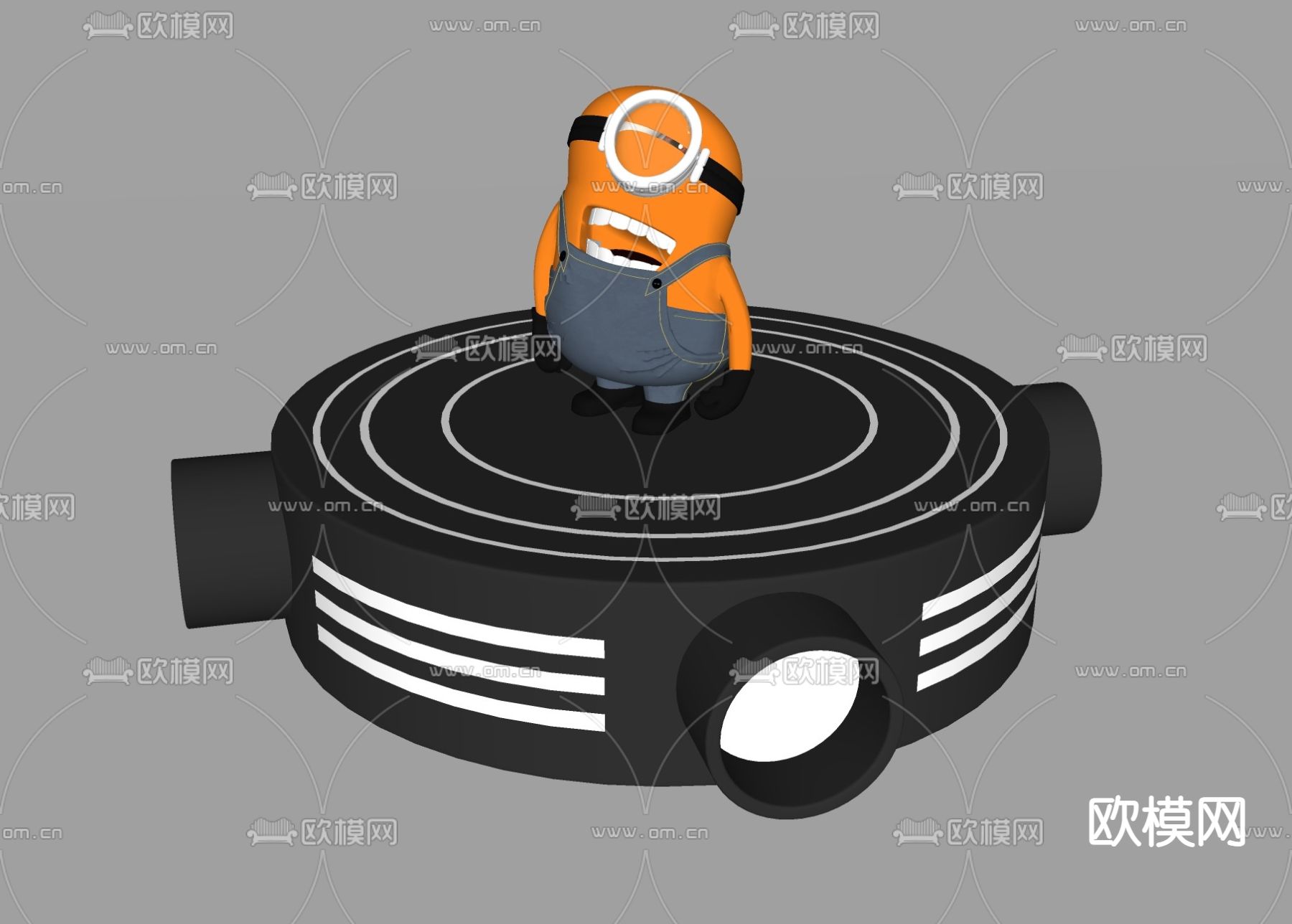 现代投影仪su模型下载（渲染图2）