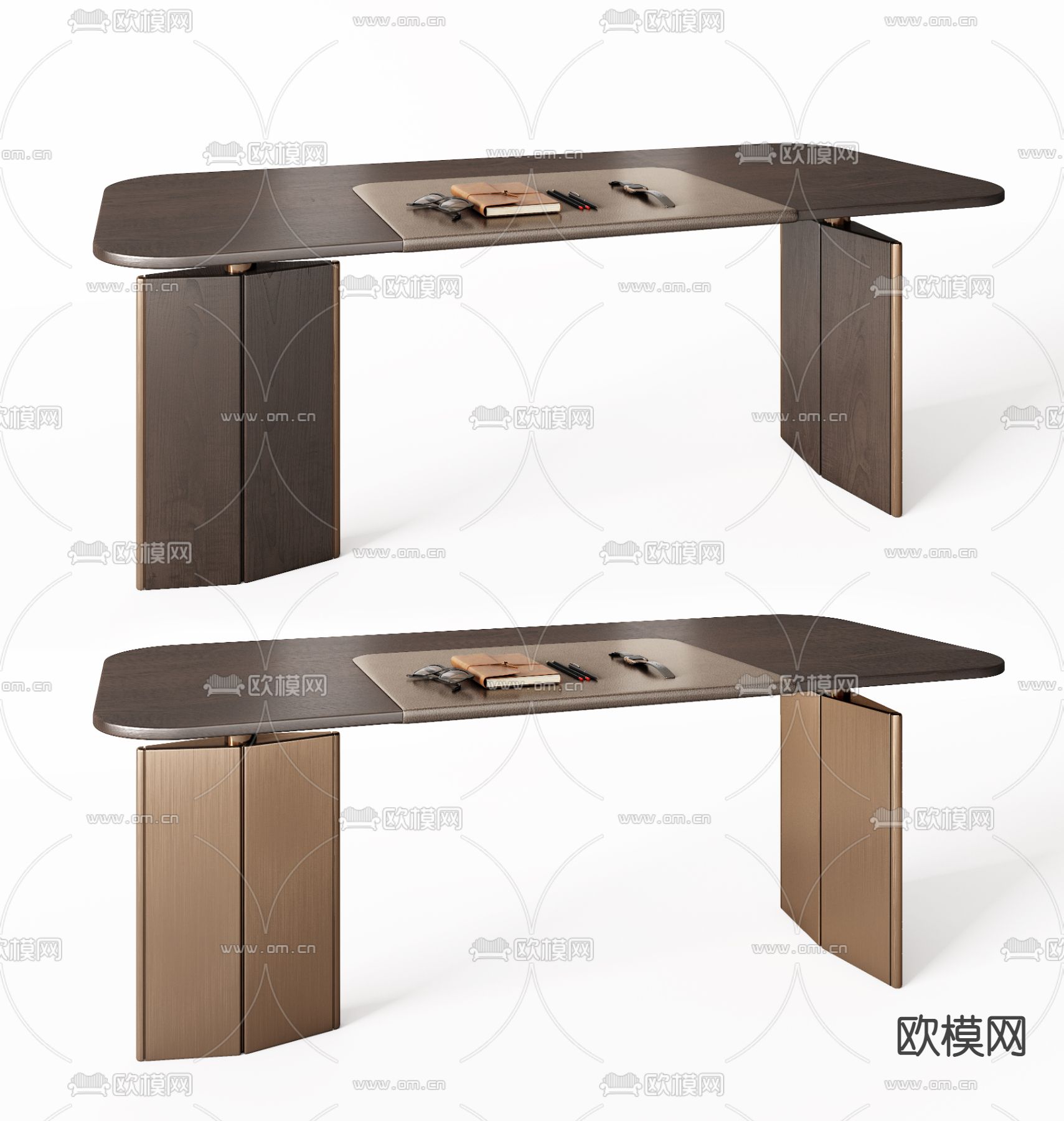 Minotti 现代书桌3d模型下载（渲染图1）