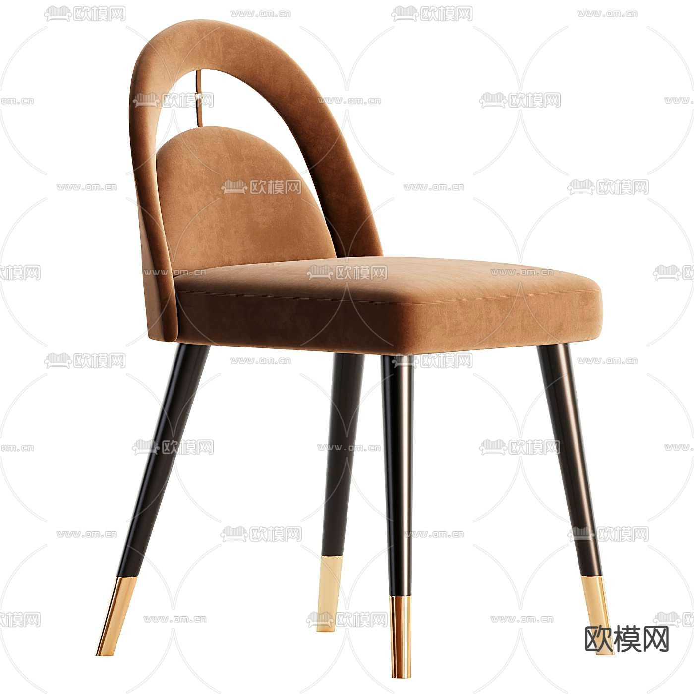 Pertica现代灰色布艺休闲椅3d模型下载（渲染图2）