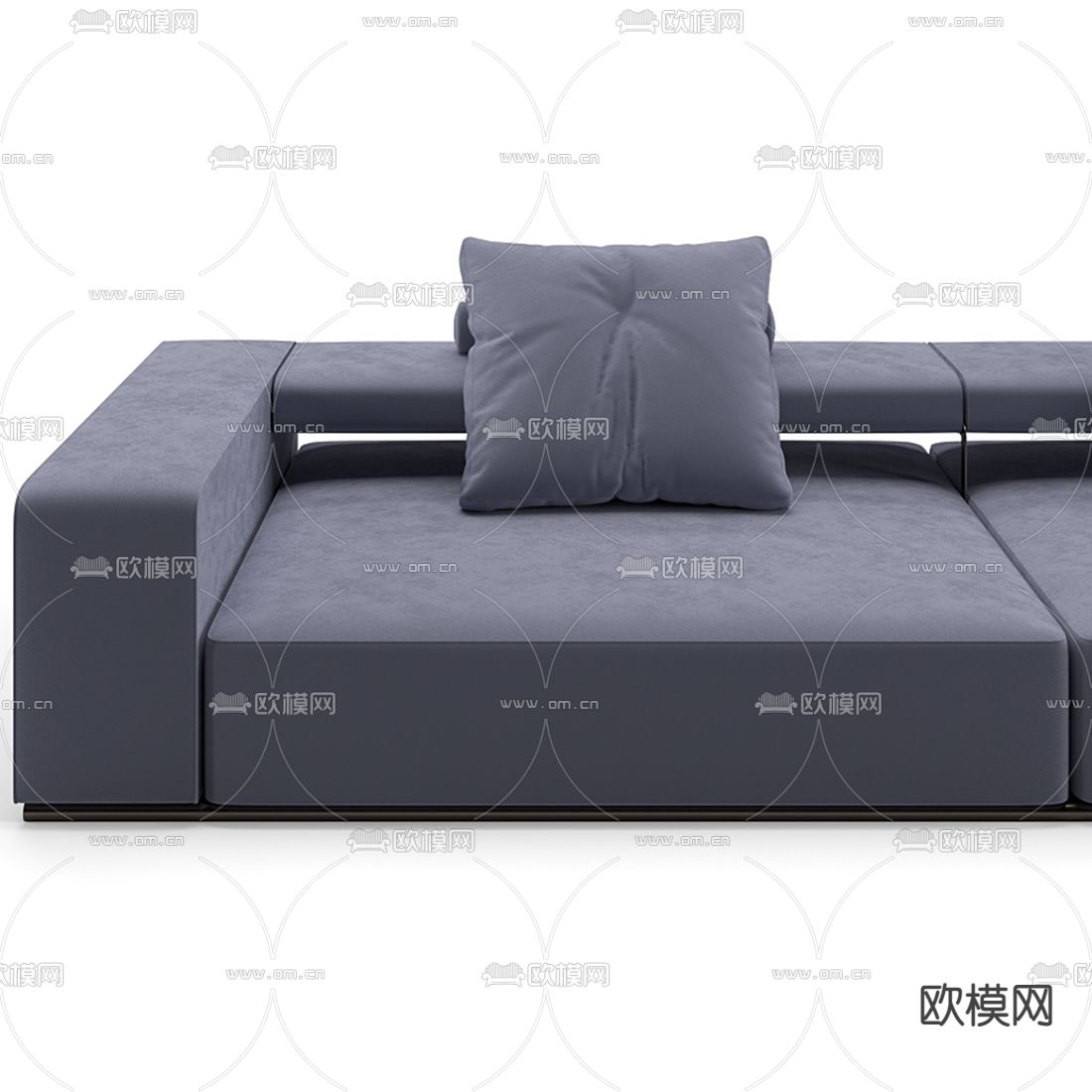 B&B Italia现代灰色布艺多人沙发3d模型下载（渲染图5）