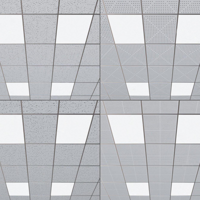  现代铝扣板吊顶su模型 