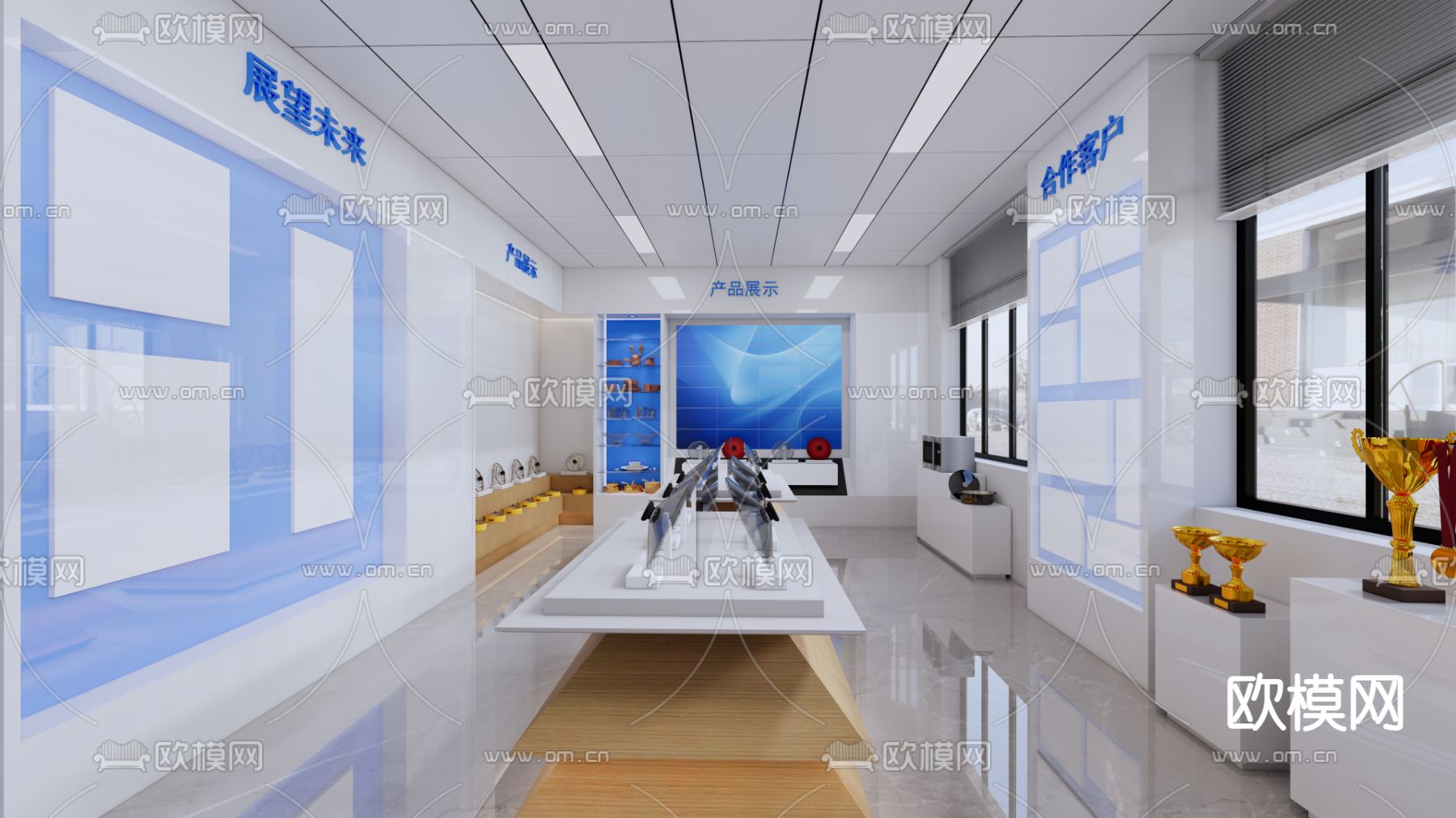 现代厨具展厅su模型下载（渲染图3）
