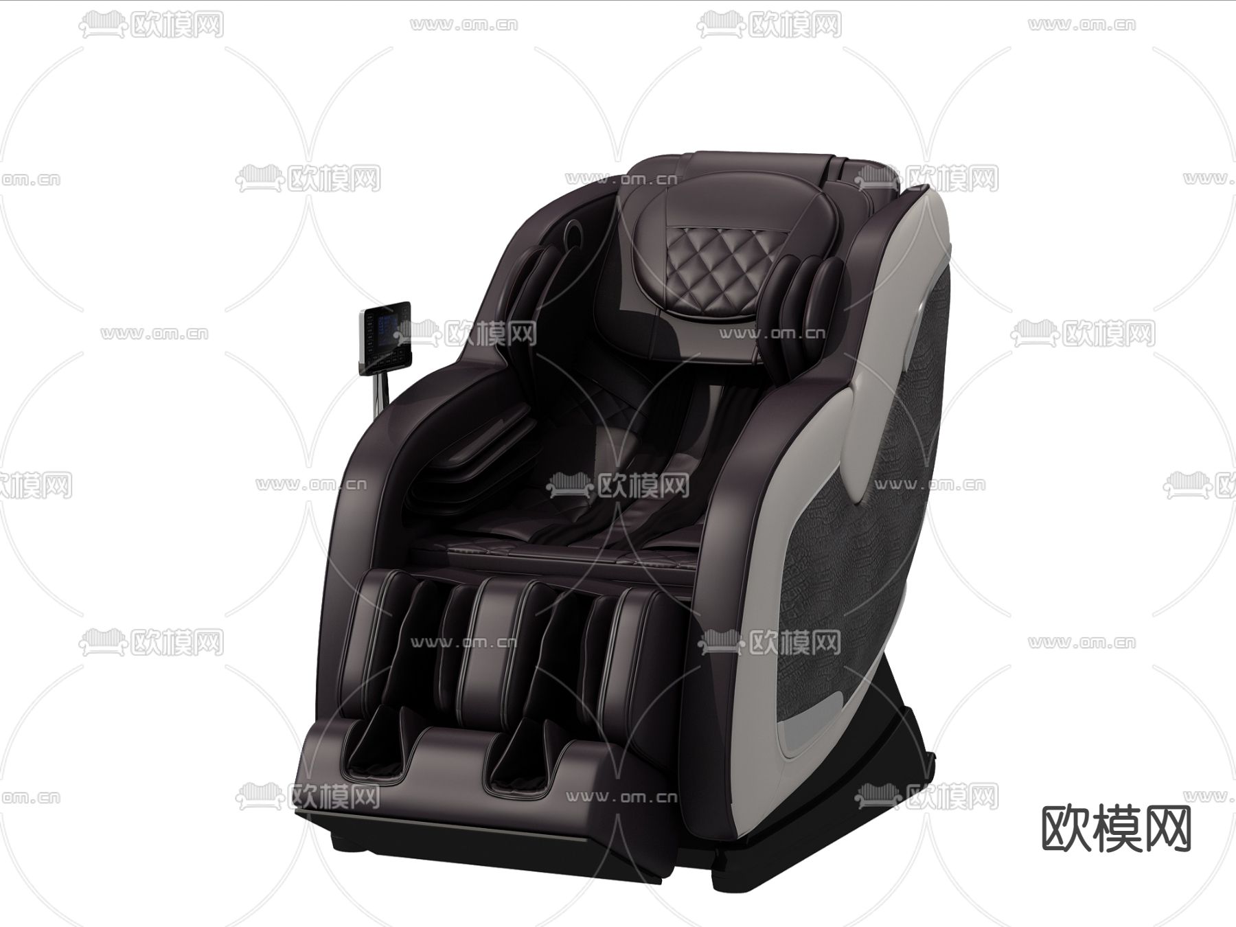 现代皮革按摩椅3d模型下载