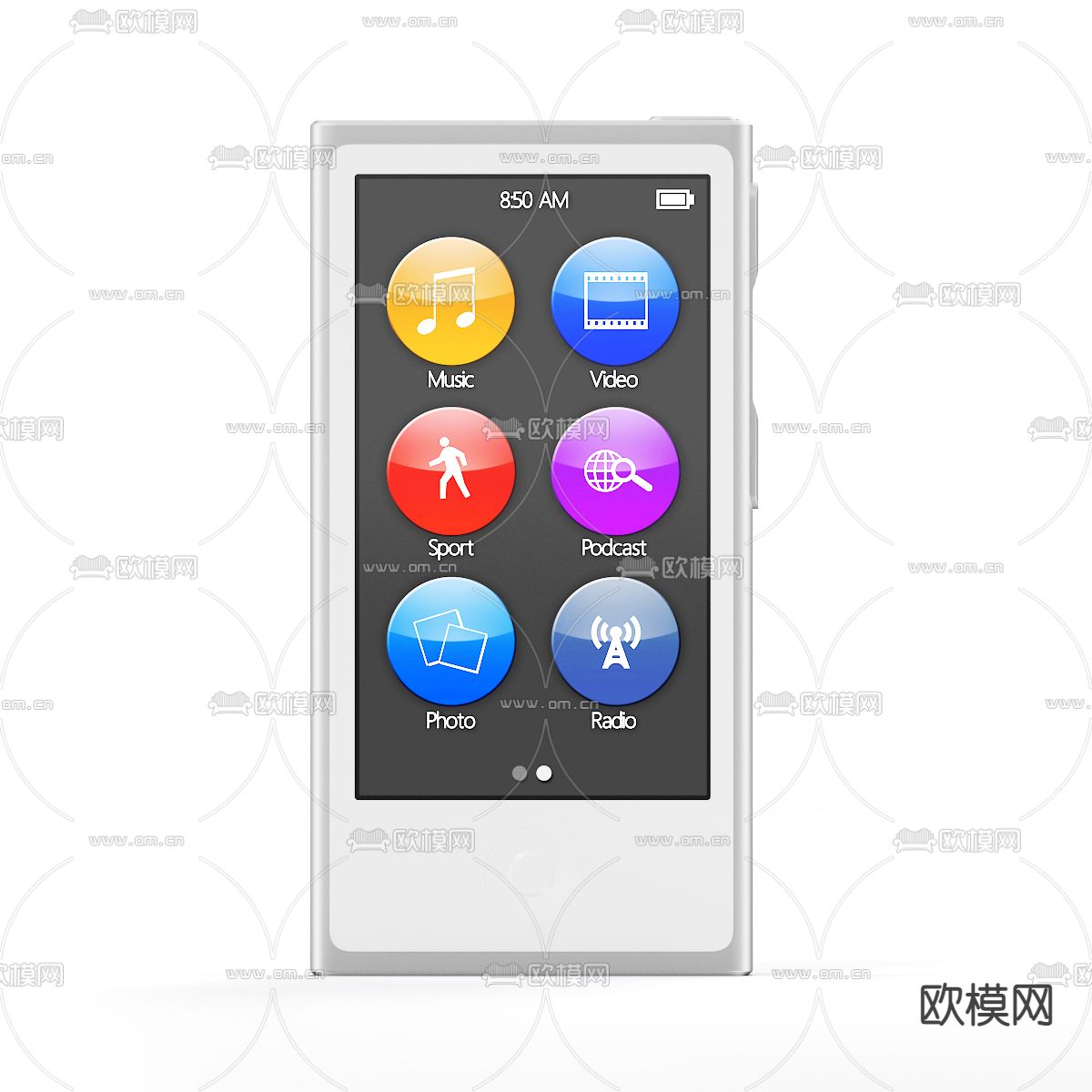 现代时尚白色手机3D模型