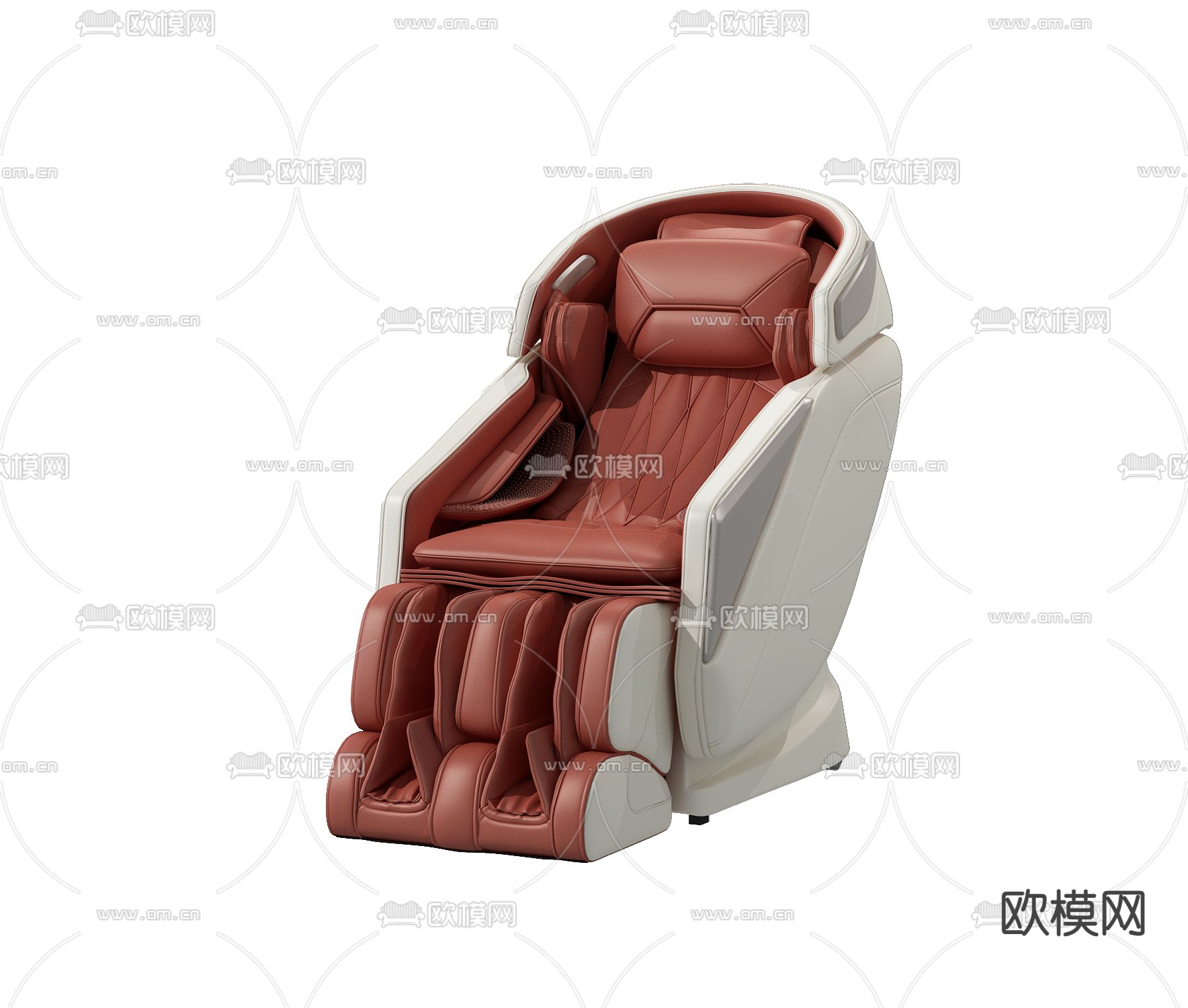 现代皮革按摩椅3d模型下载