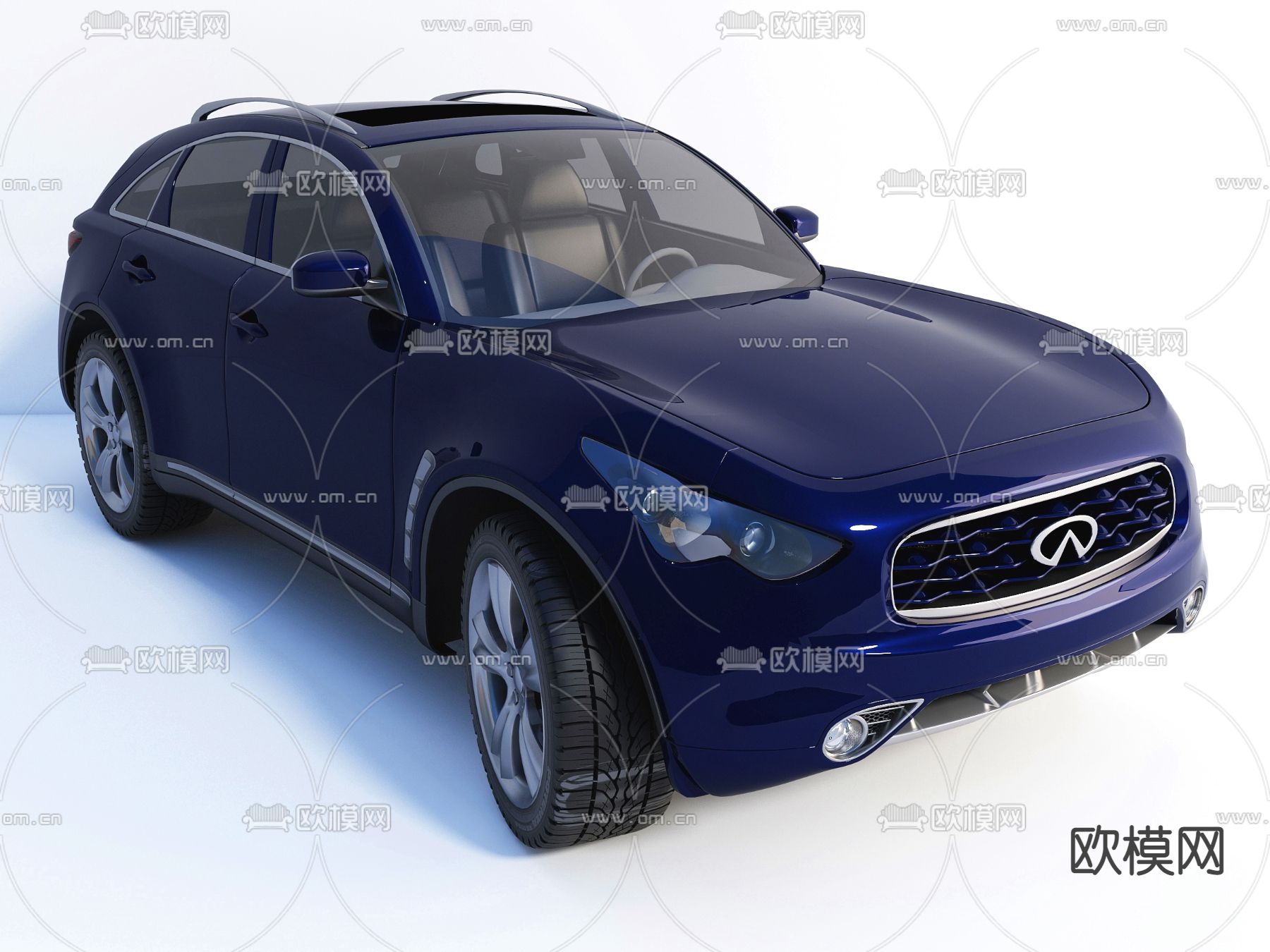 现代英菲尼迪SUV汽车3d模型下载