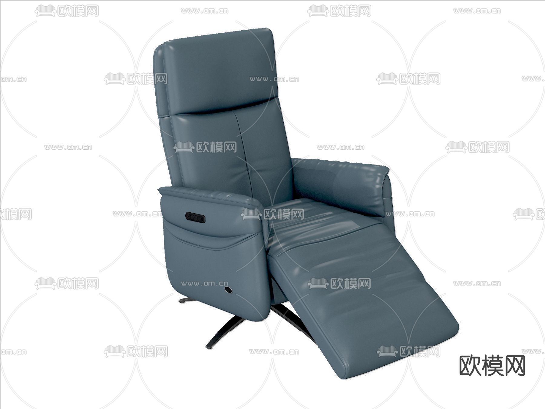 现代皮革休闲沙发3d模型下载