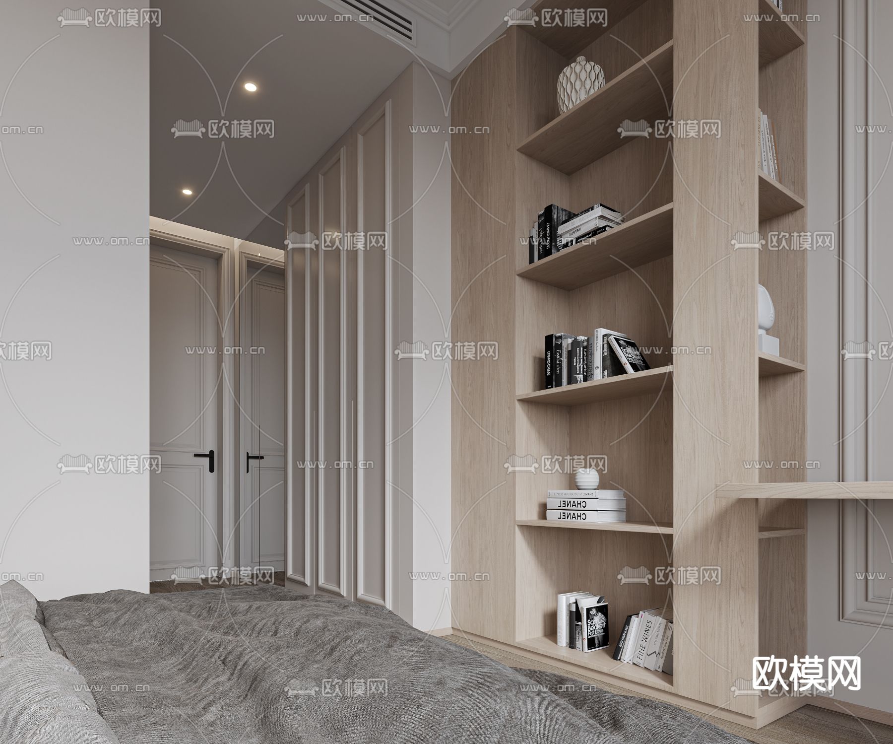 法式卧室主人房3d模型下载（渲染图4）