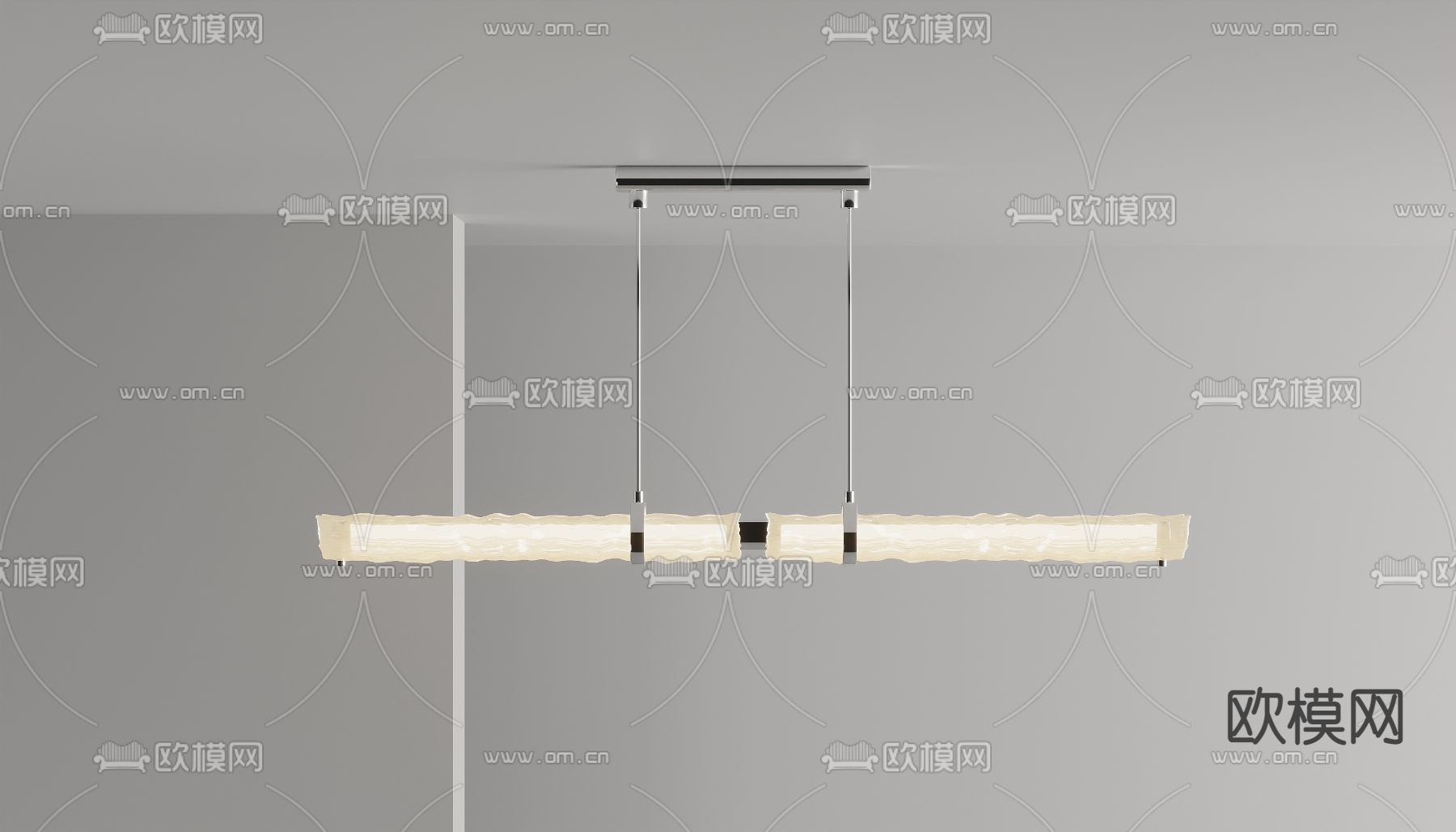 现代金属管状吊灯3d模型下载_ID12055422_3dmax免费模型-欧模网
