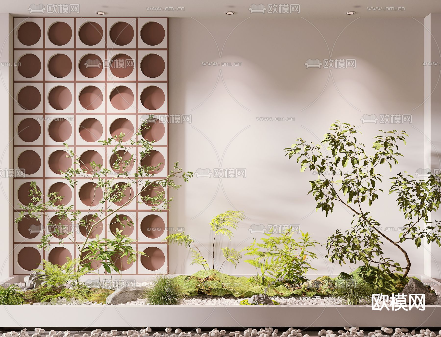 现代苔藓植物小品3d模型下载