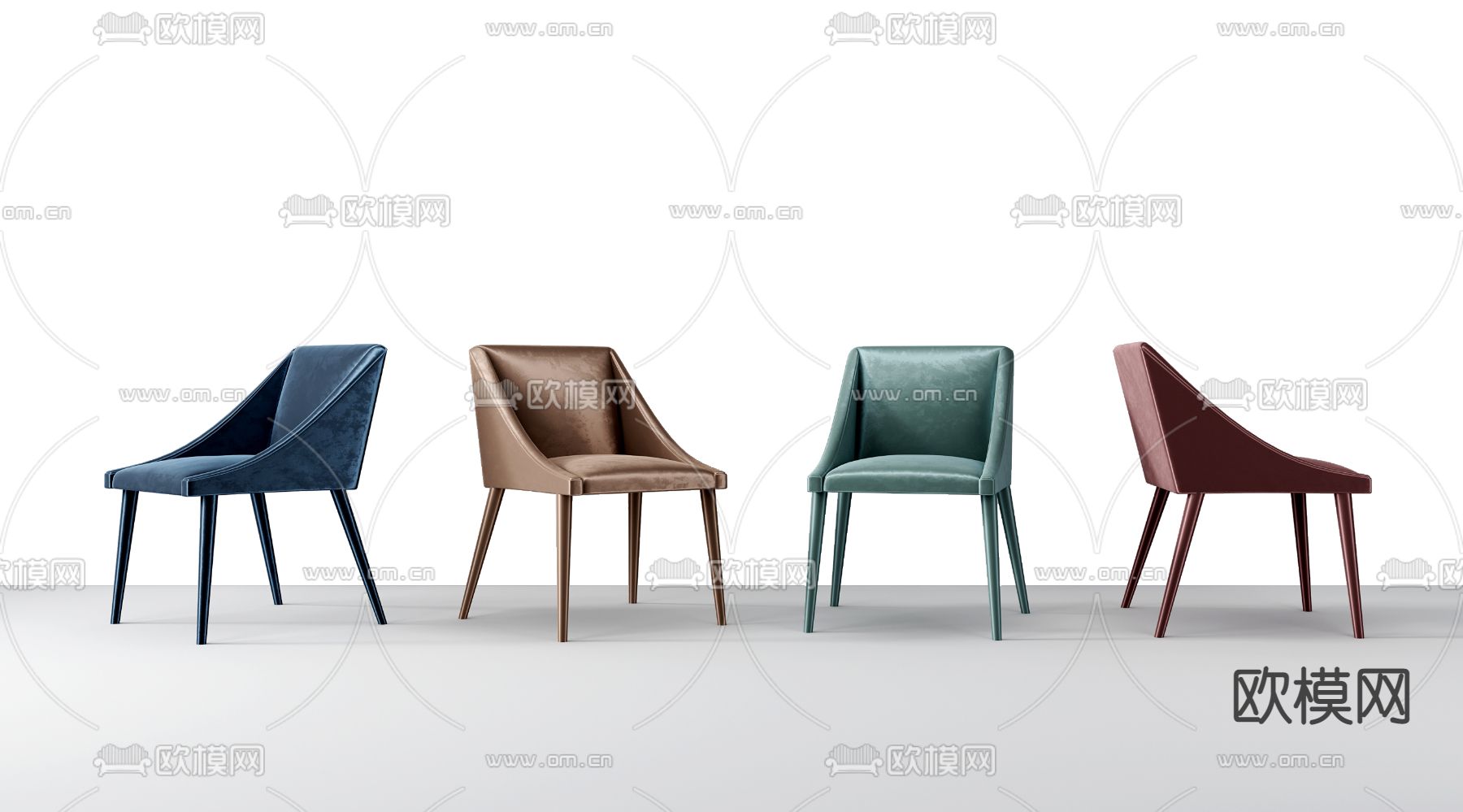 现代绒布单人椅3d模型下载