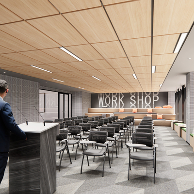  现代培训会议室su模型 