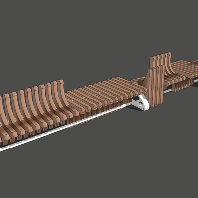  现代户外异形座椅su模型 