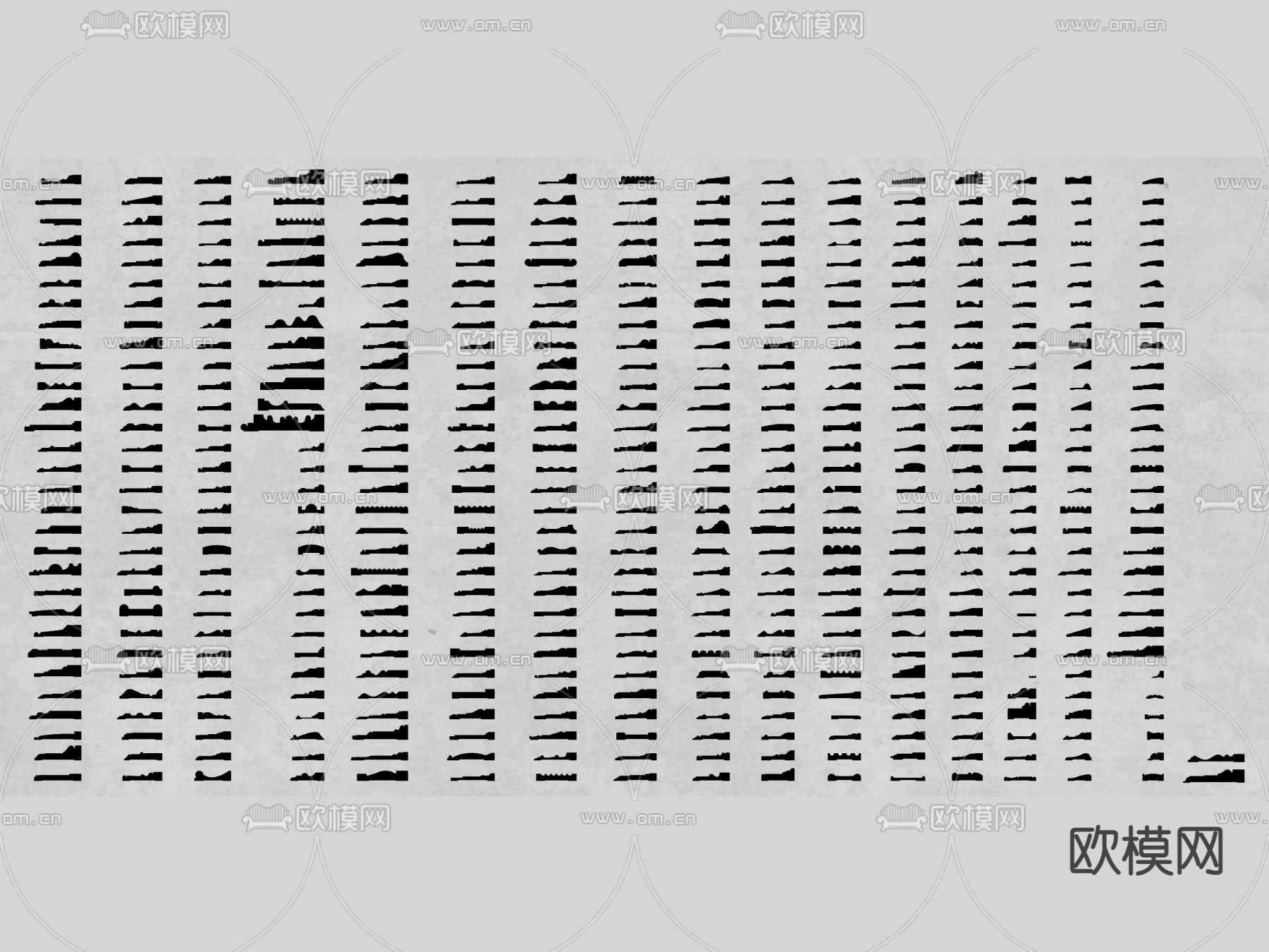 欧式石膏线su模型下载