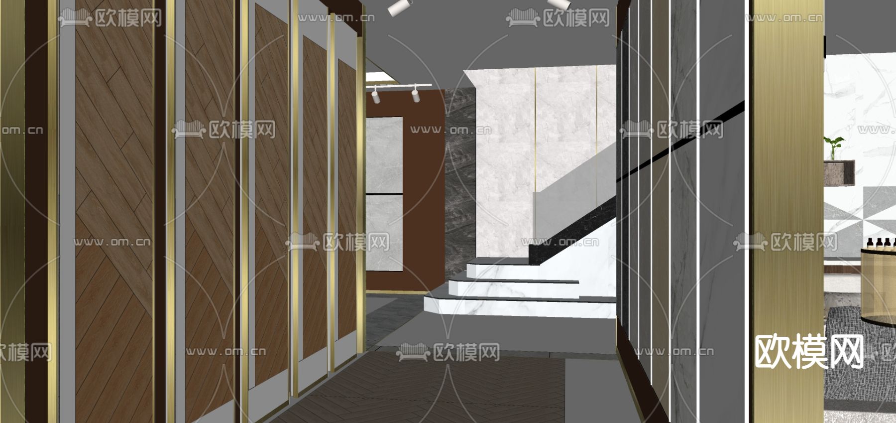 现代瓷砖专卖店su模型下载（渲染图3）