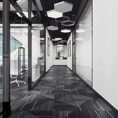  现代办公过道su模型 