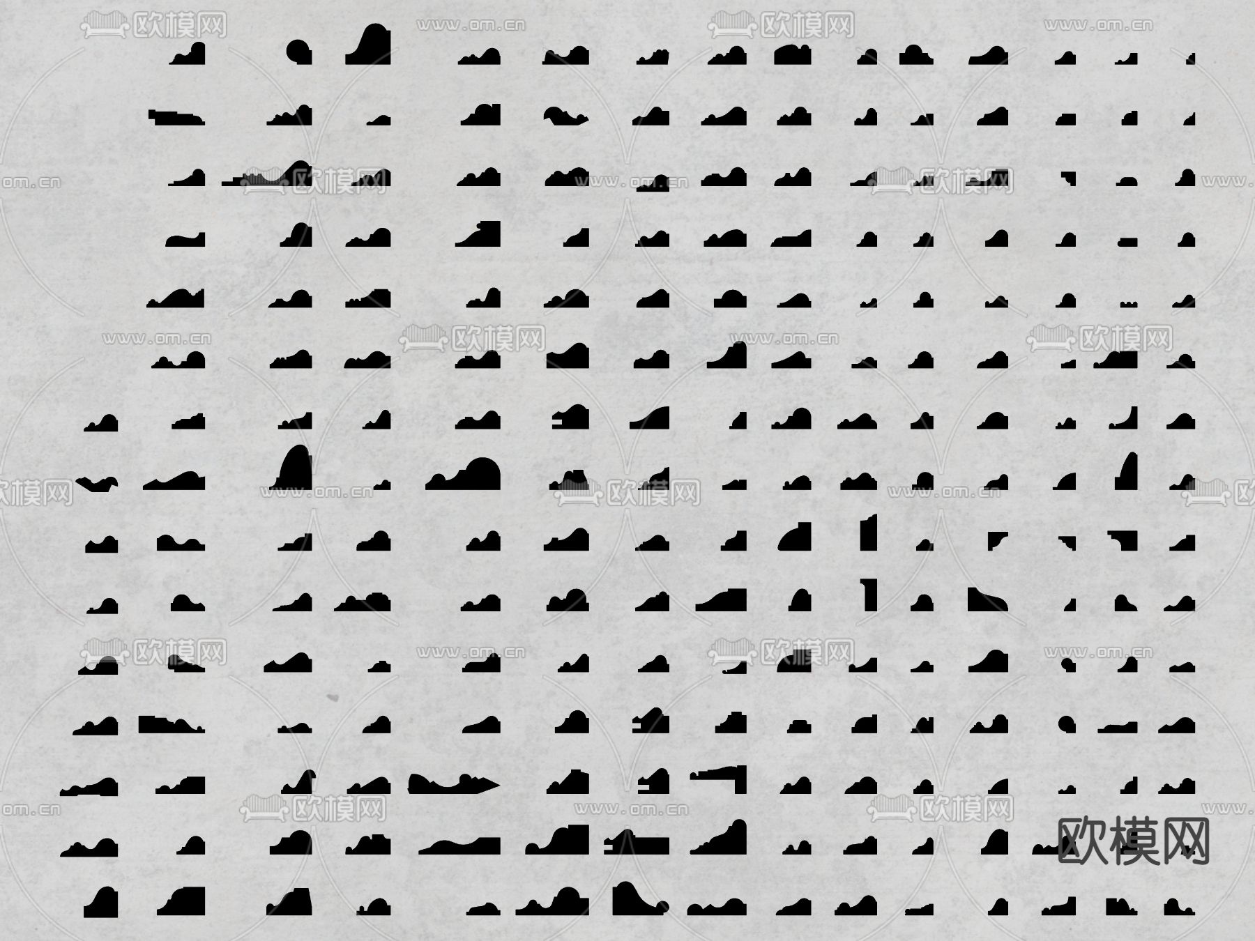 欧式石膏线su模型下载