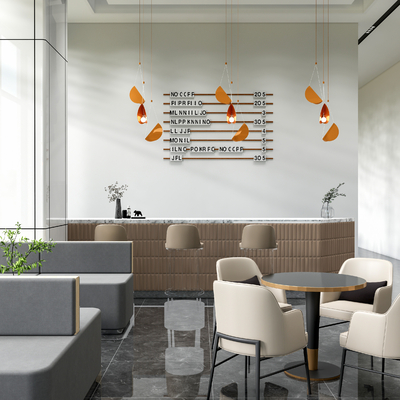  现代西餐厅su模型 