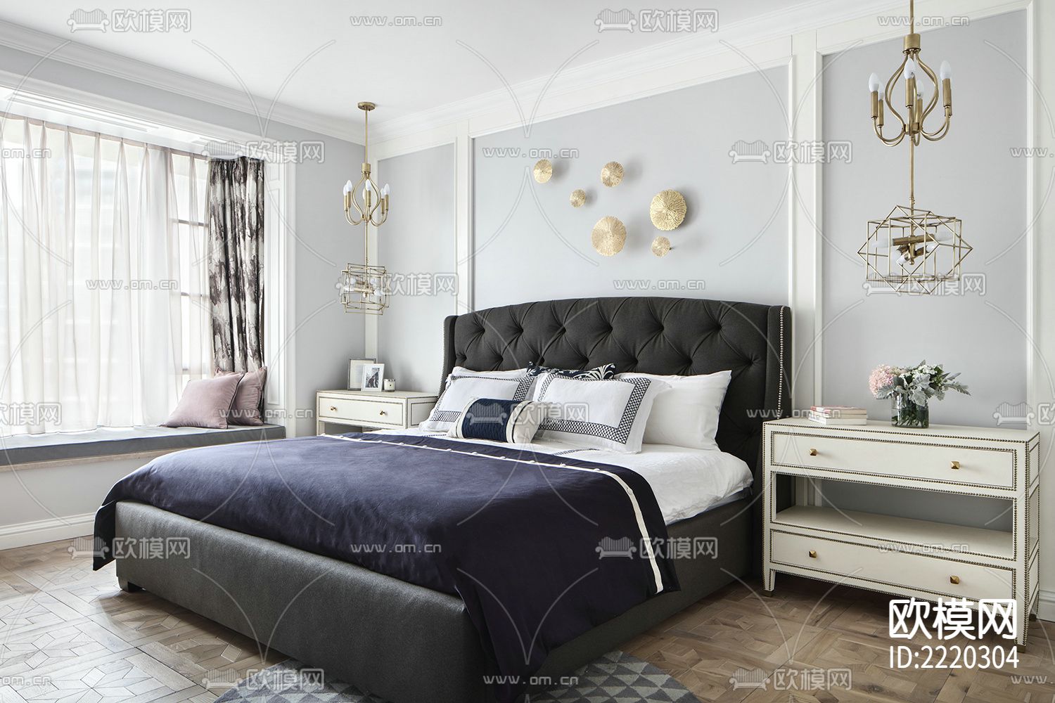 260㎡大平层CAD施工图下载（渲染图9）