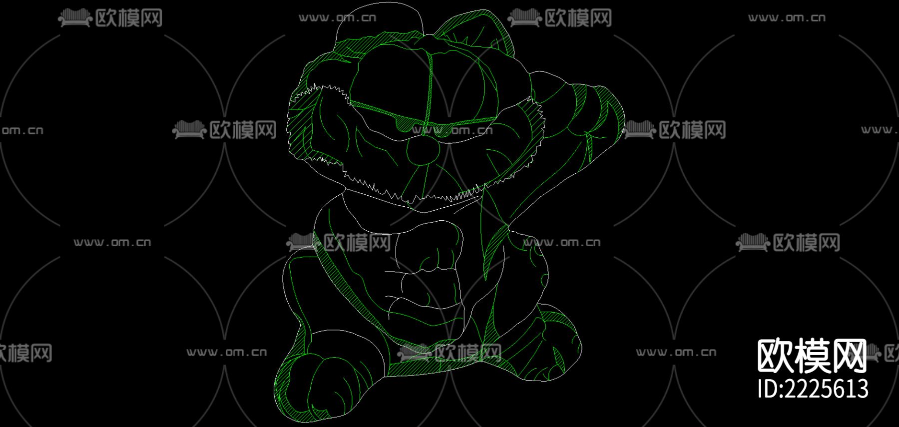 玩偶cad图库下载（渲染图8）