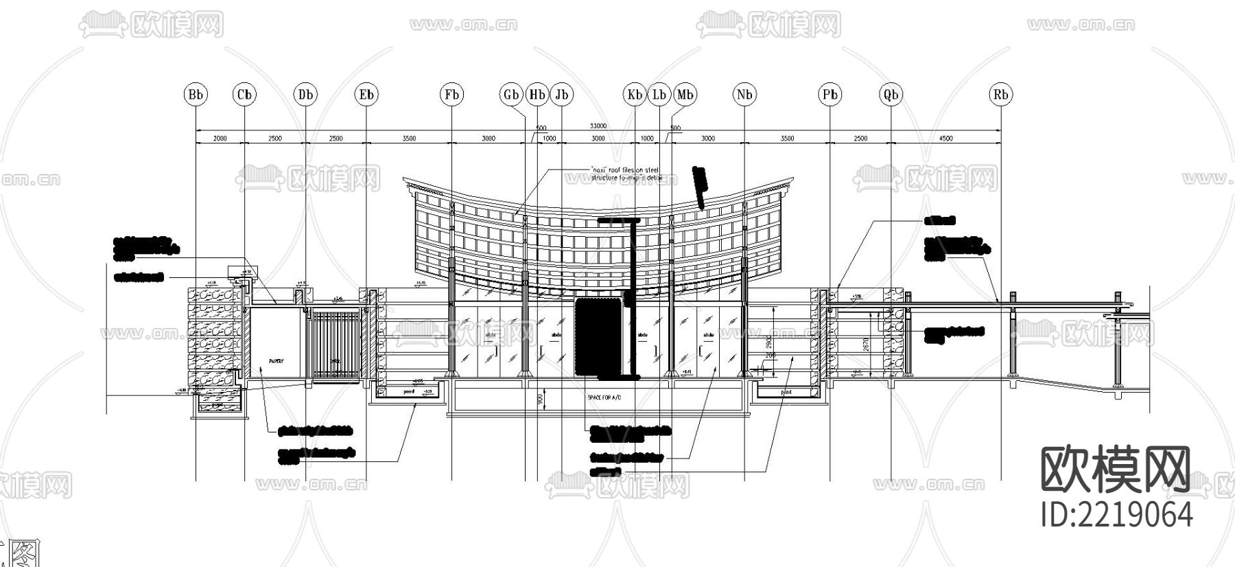 丽江怡榕庄建筑及结构图cad施工图下载（渲染图1）