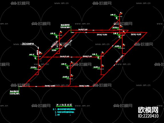 天岗湖乡邵庄路北侧标准化厂房项目给排水CAD施工图下载（渲染图4）