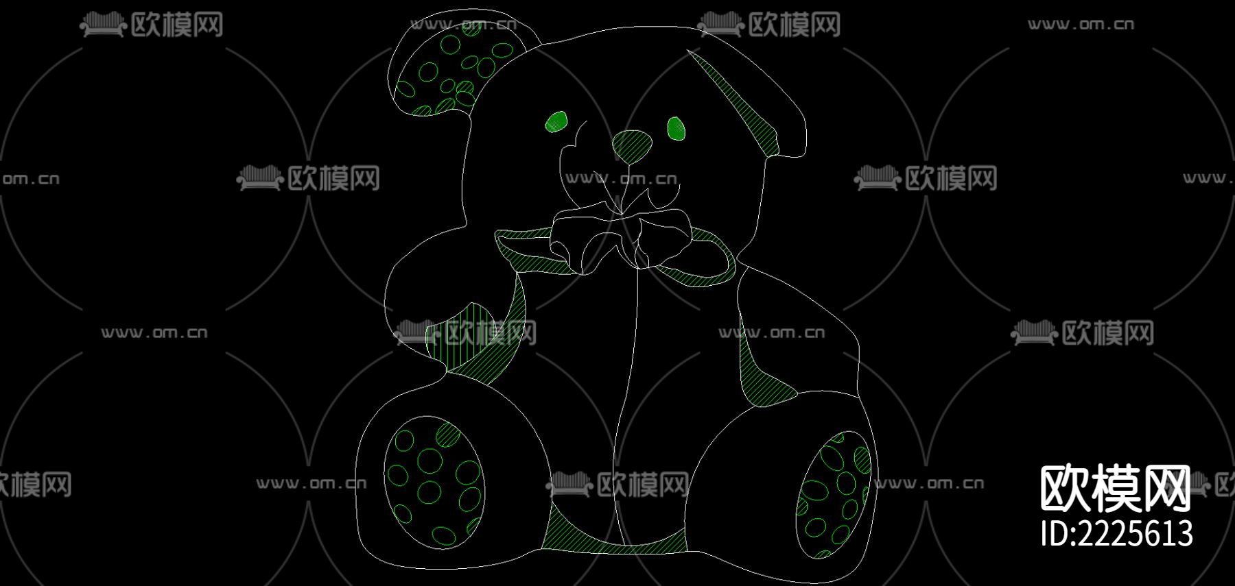 玩偶cad图库下载（渲染图7）