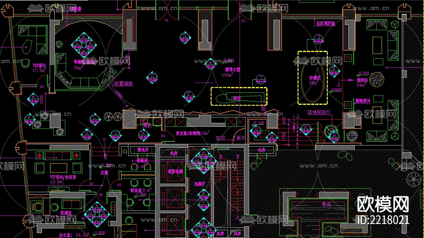 广州天荟公馆CAD施工图下载（渲染图4）