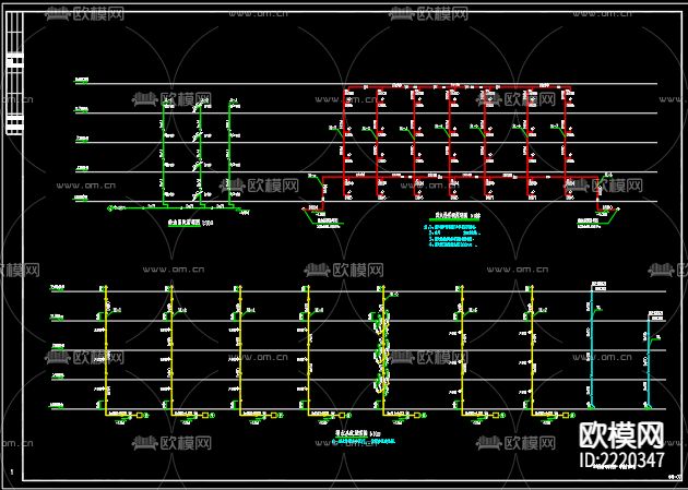 明德教学楼给排水CAD施工图下载（渲染图2）