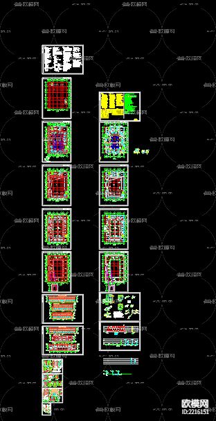 某地中心小学教学楼工程给排水CAD施工图下载（渲染图3）