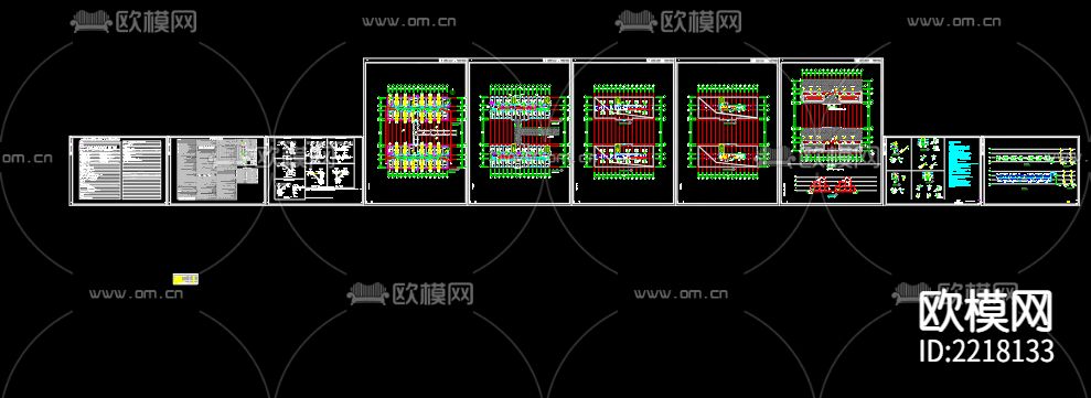 新四军四师军营给排水CAD施工图下载（渲染图3）