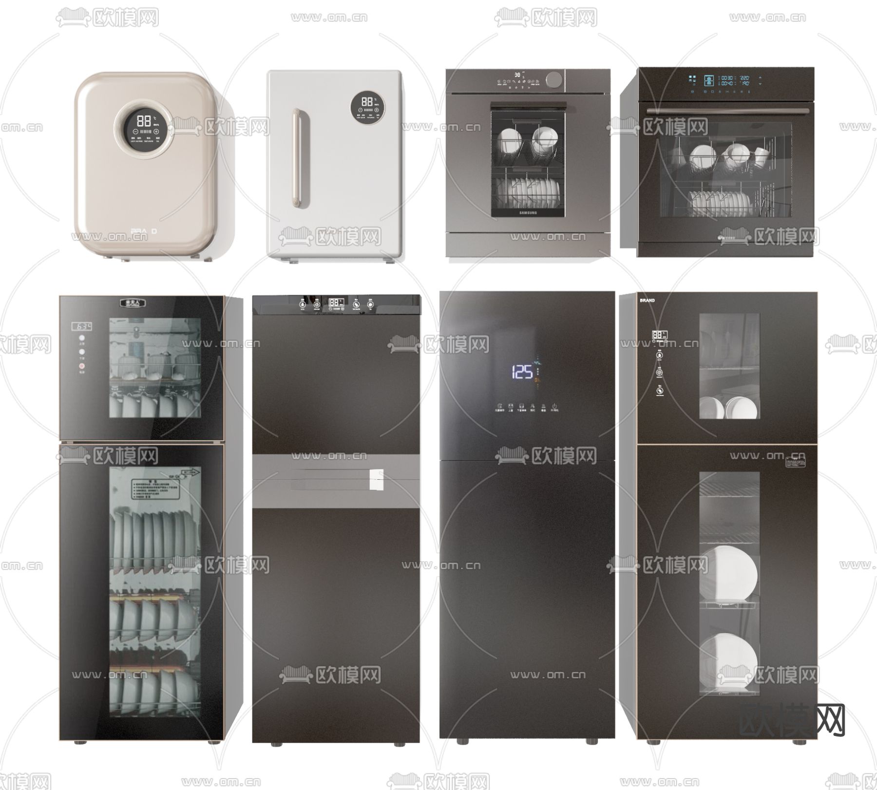 现代消毒柜su模型下载（渲染图1）