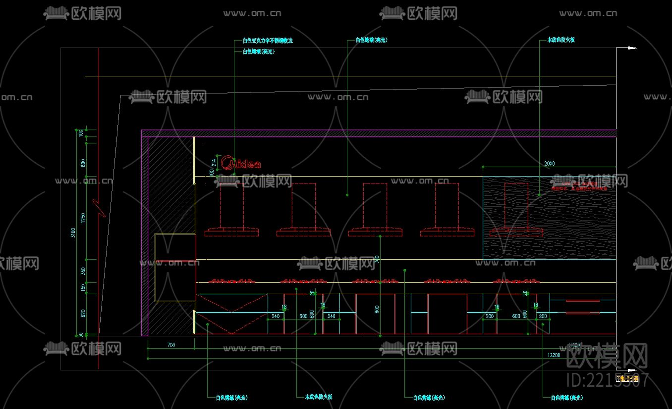 美的创新展厅CAD施工图下载（渲染图7）