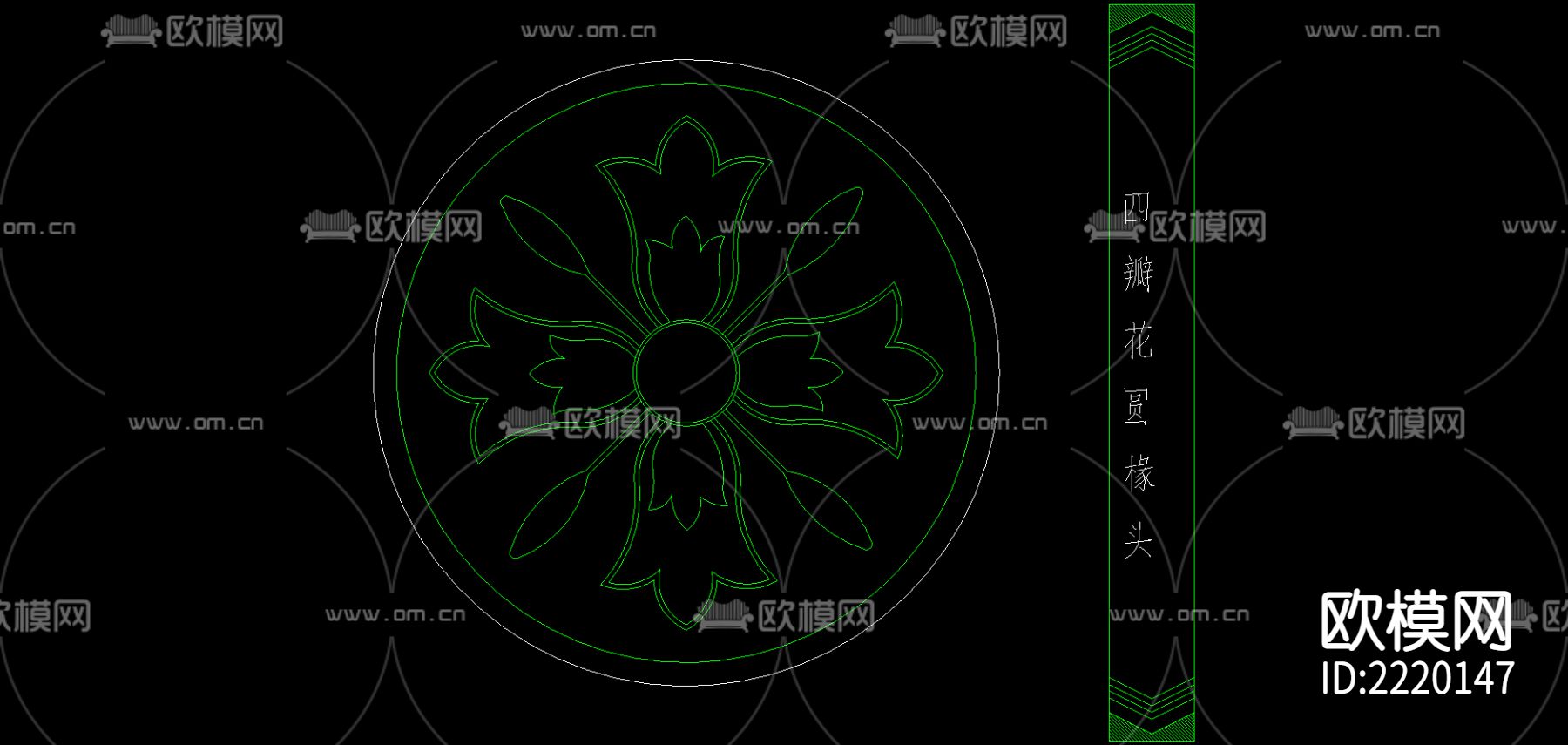 家装雕花CAD图库下载（渲染图7）