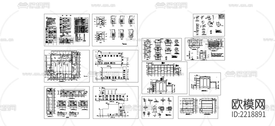 集中供熱站建筑CAD總圖下載(渲染圖4)