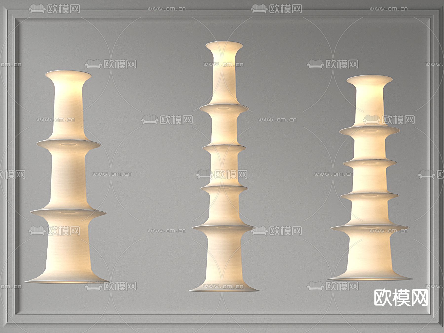 侘寂风落地灯su模型下载（渲染图1）