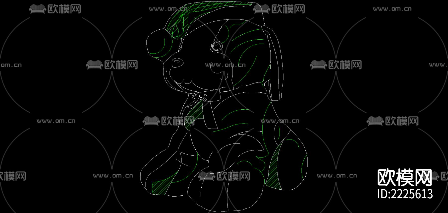 玩偶cad图库下载（渲染图3）