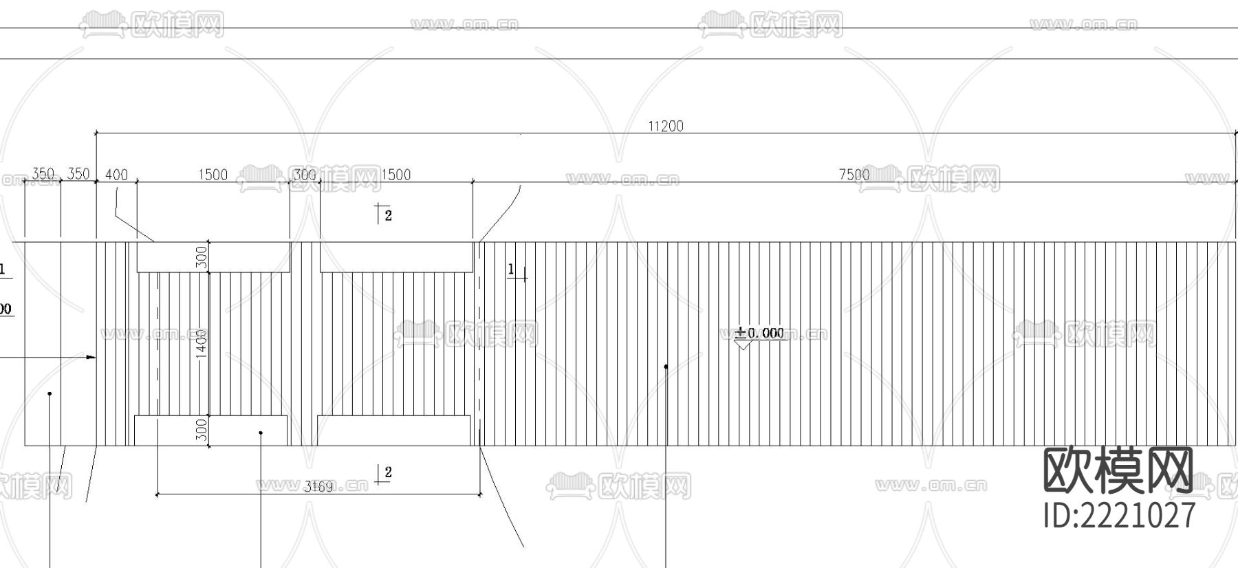 蓝波广场木板桥节点大样下载（渲染图1）