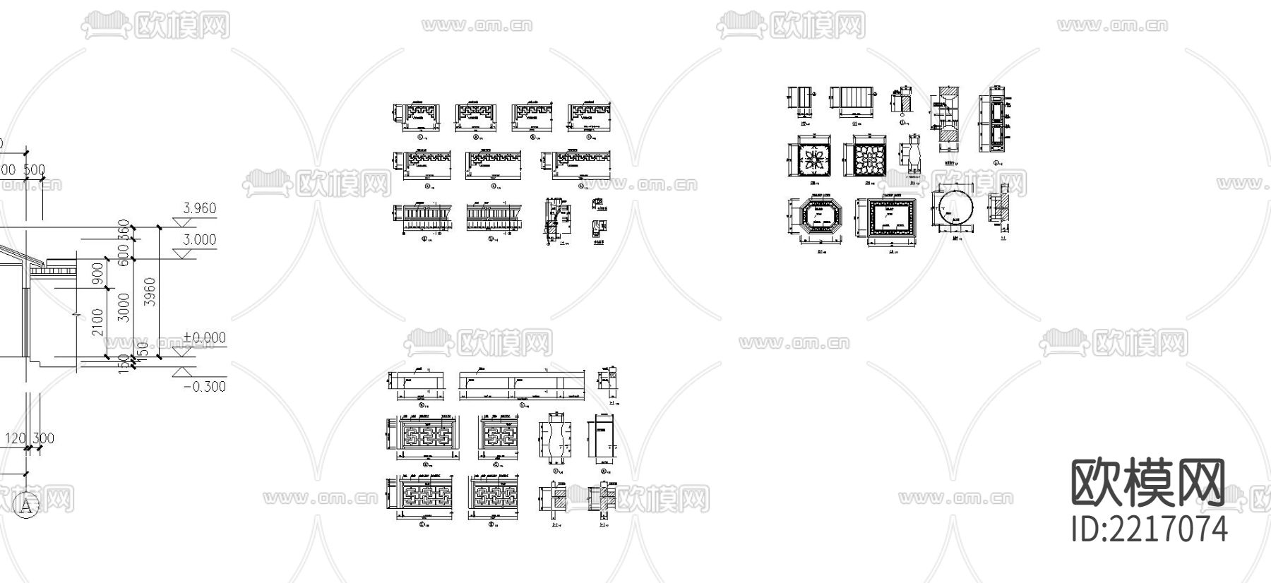 古建CAD施工图下载（渲染图2）