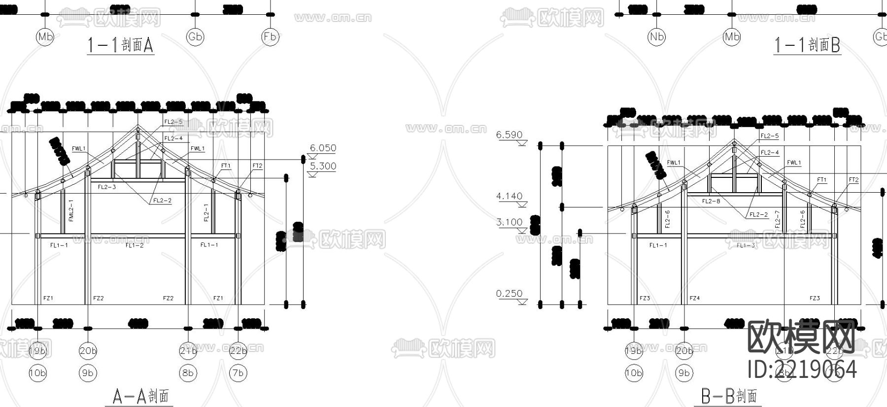 丽江怡榕庄建筑及结构图cad施工图下载（渲染图2）