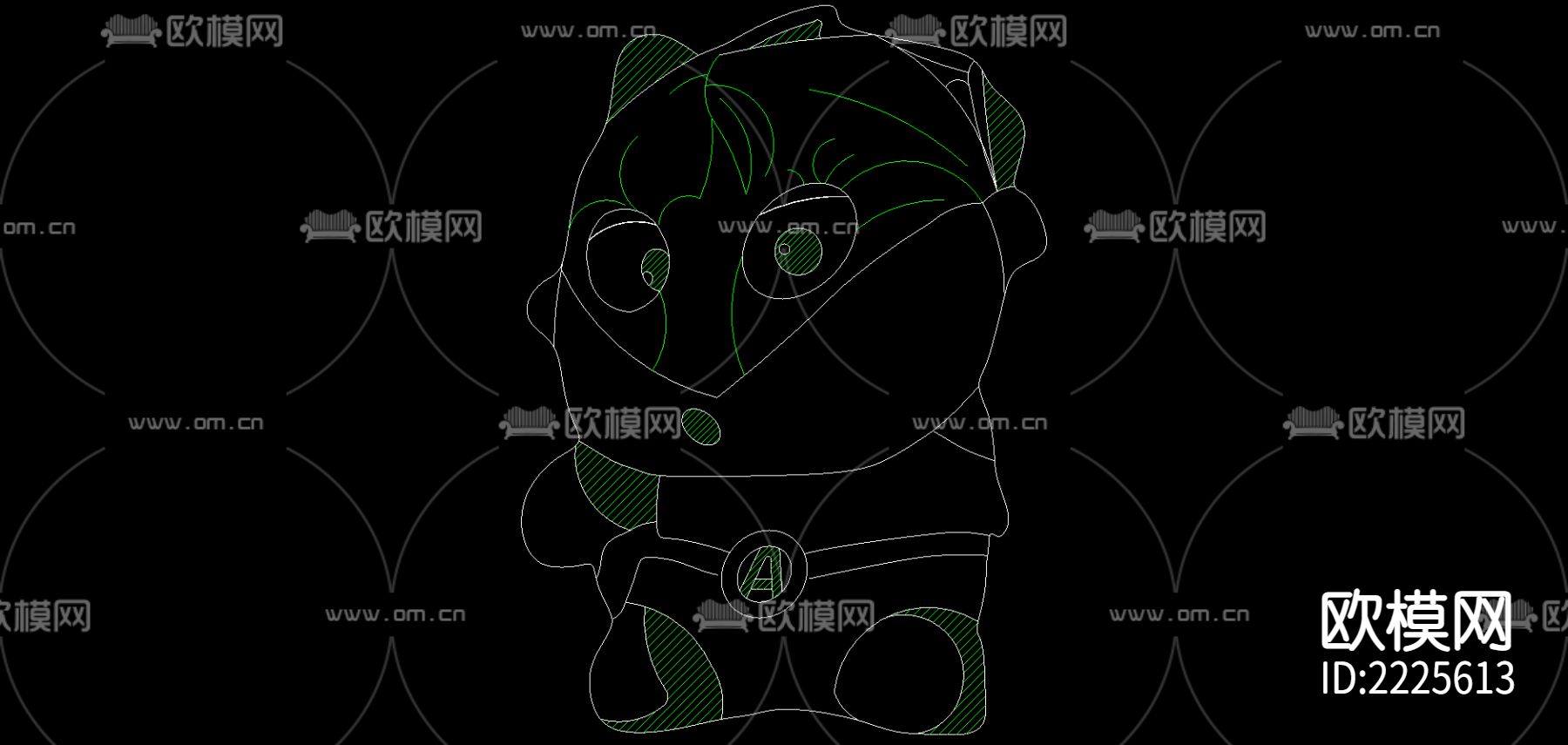 玩偶cad图库下载（渲染图2）