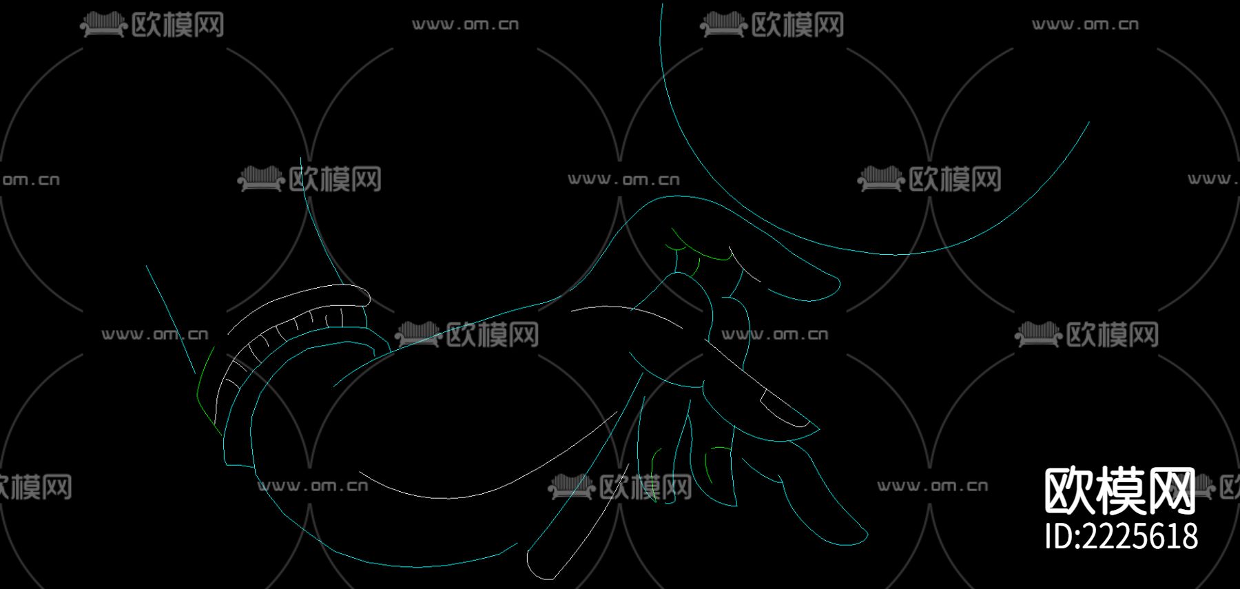 装饰品cad图库下载（渲染图9）