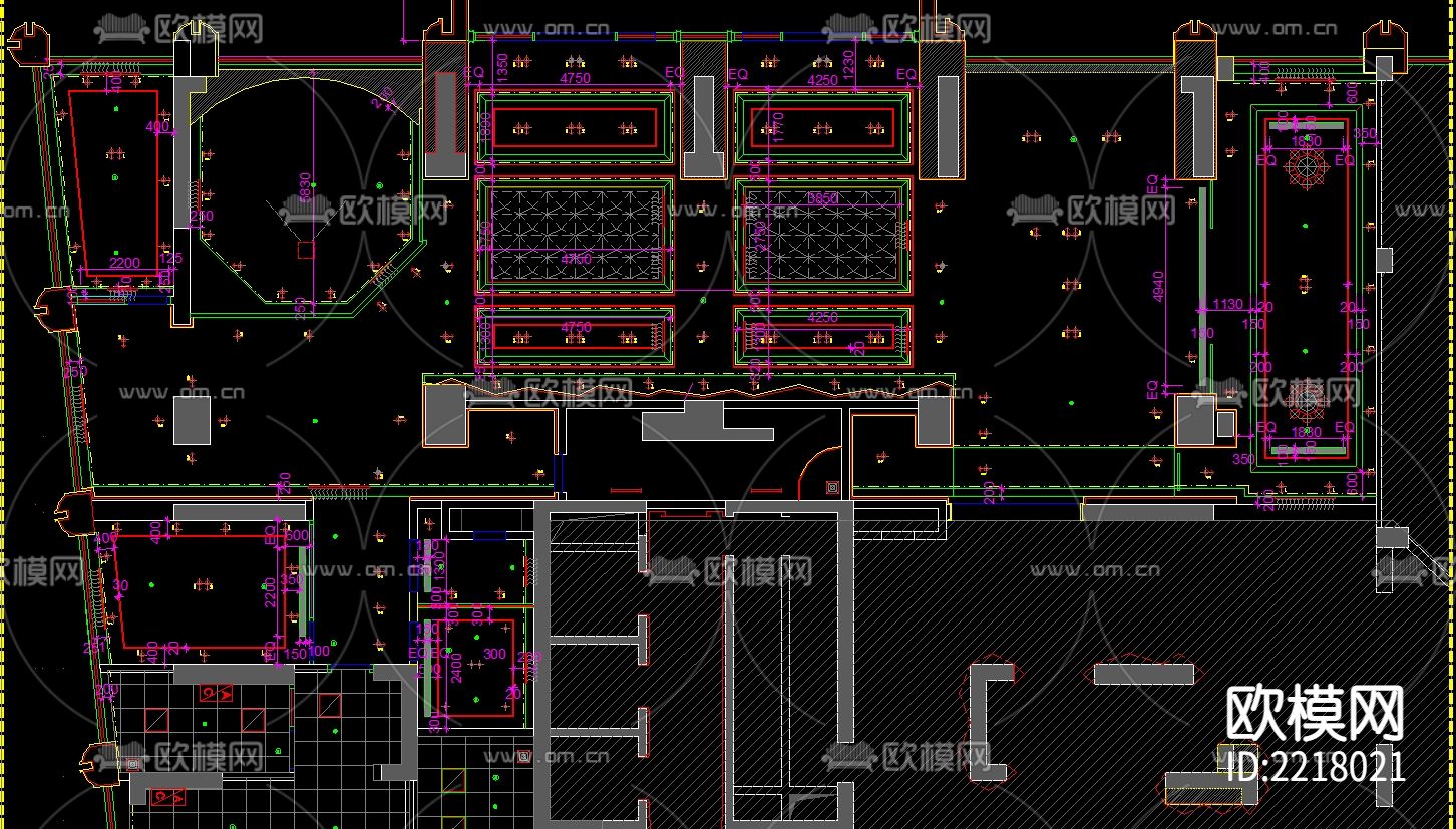 广州天荟公馆CAD施工图下载（渲染图1）