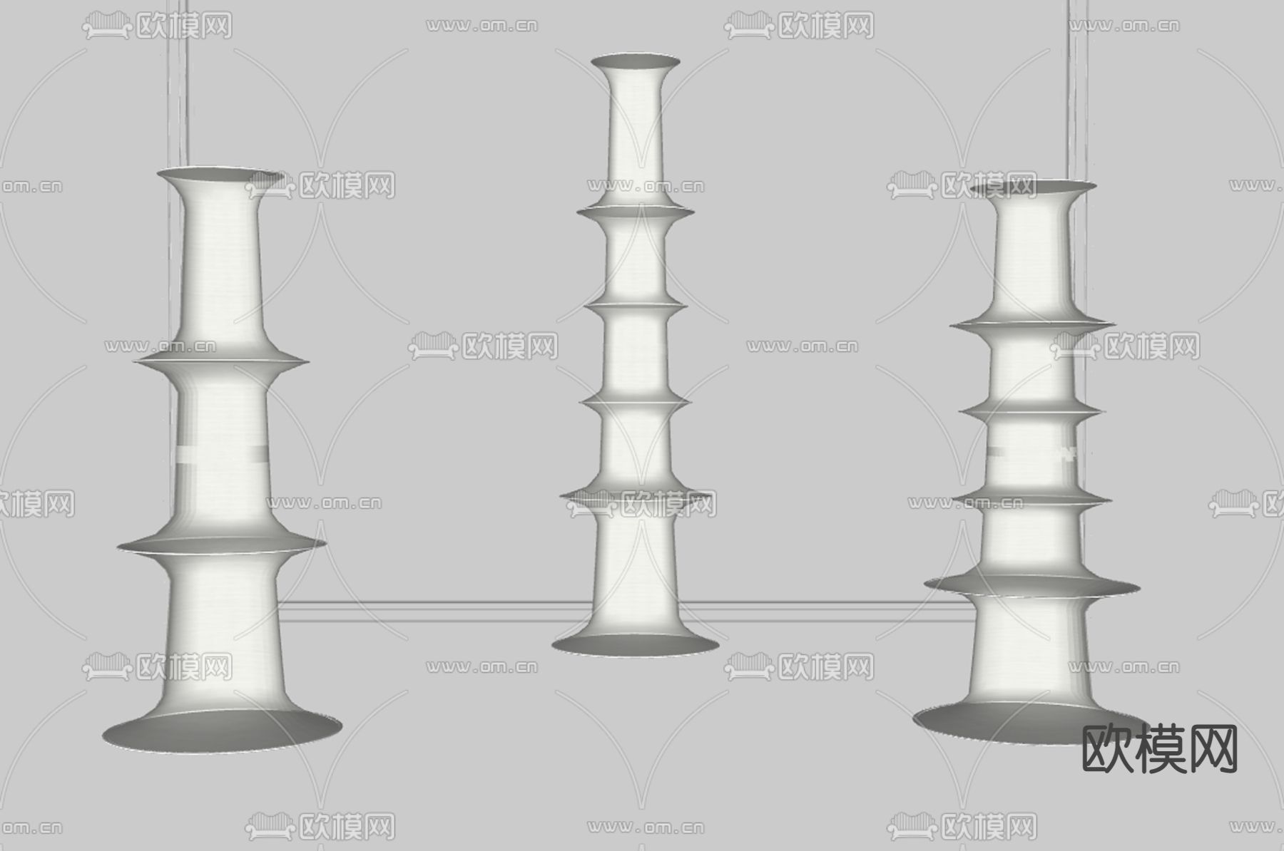 侘寂风落地灯su模型下载（渲染图2）