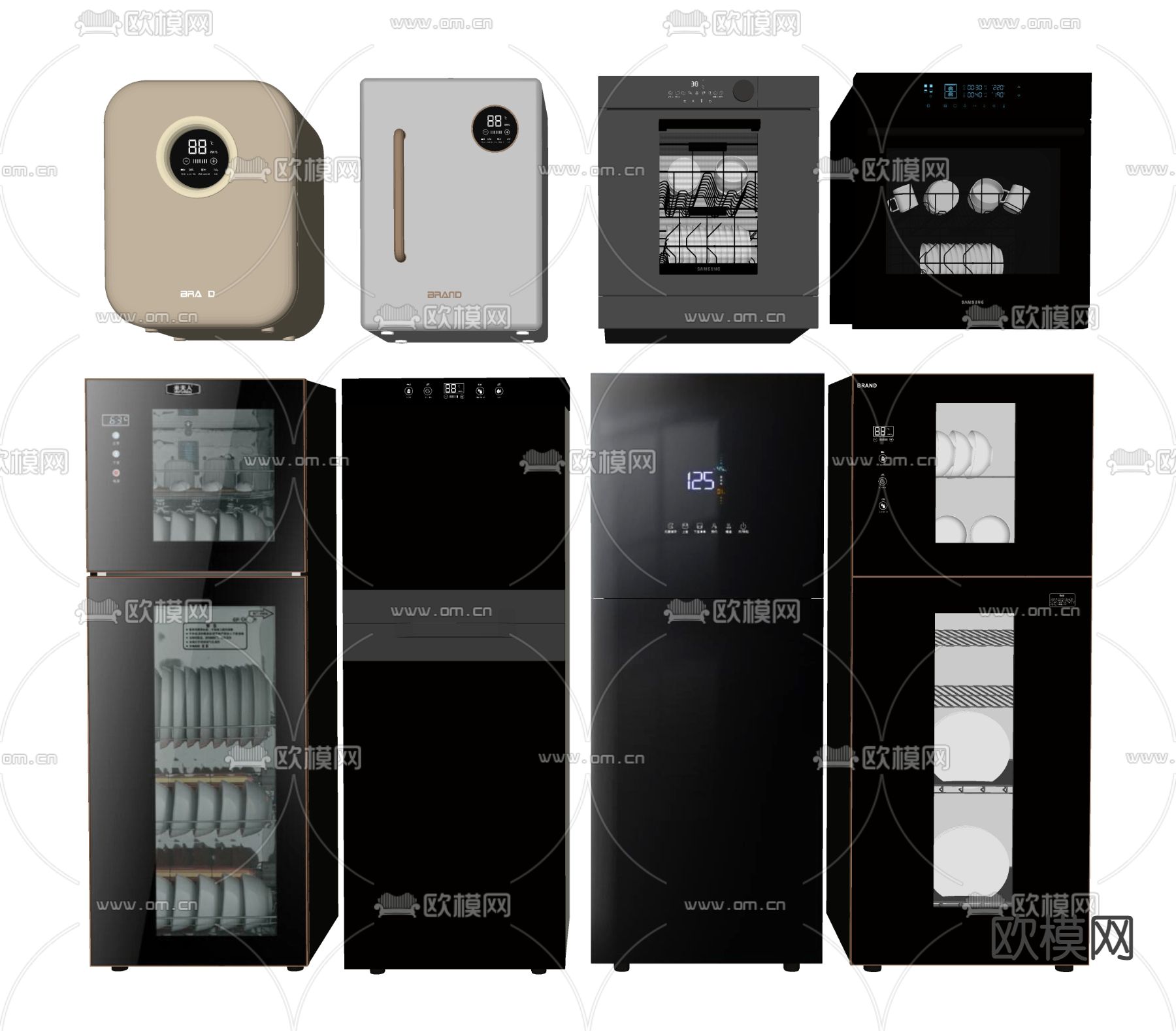 现代消毒柜su模型下载（渲染图2）