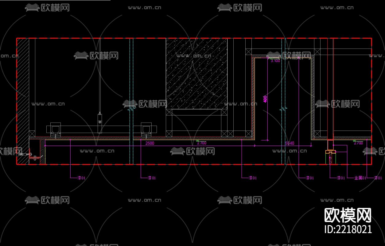 广州天荟公馆CAD施工图下载（渲染图5）
