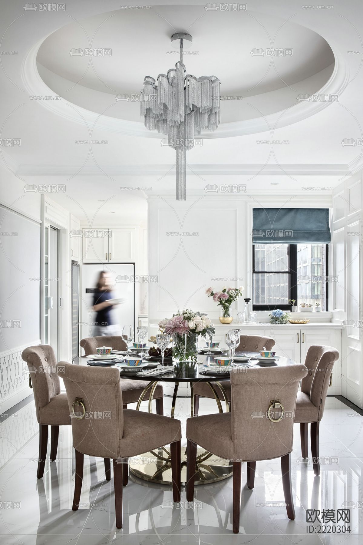 260㎡大平层CAD施工图下载（渲染图8）