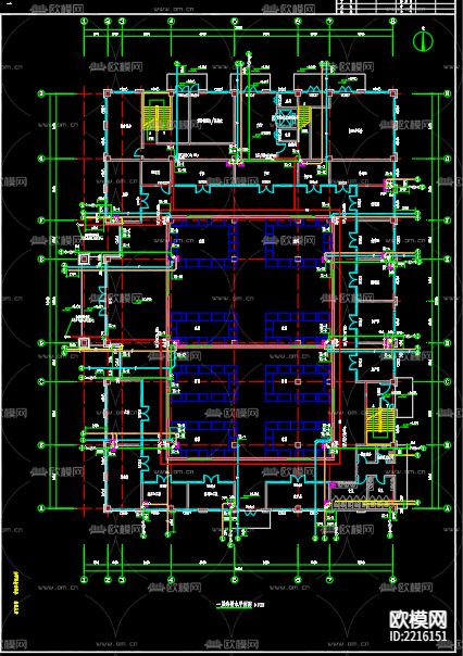 某地中心小学教学楼工程给排水CAD施工图下载（渲染图1）