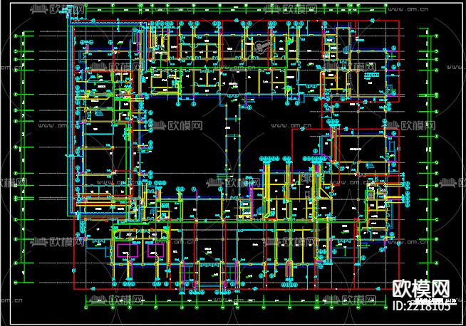 泗洪县社会福利院养老护理院医疗楼CAD给排水下载（渲染图1）