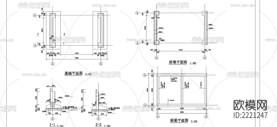 平橋CAD施工圖下載(渲染圖3)